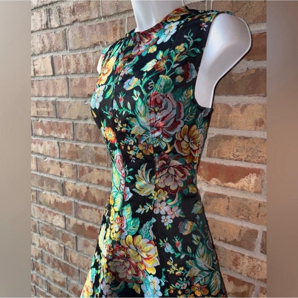 Marques' Almeida Brocade Sleeveless DENIM Dress Assymetric Hem size L(8) NWT - Picture 8 of 15